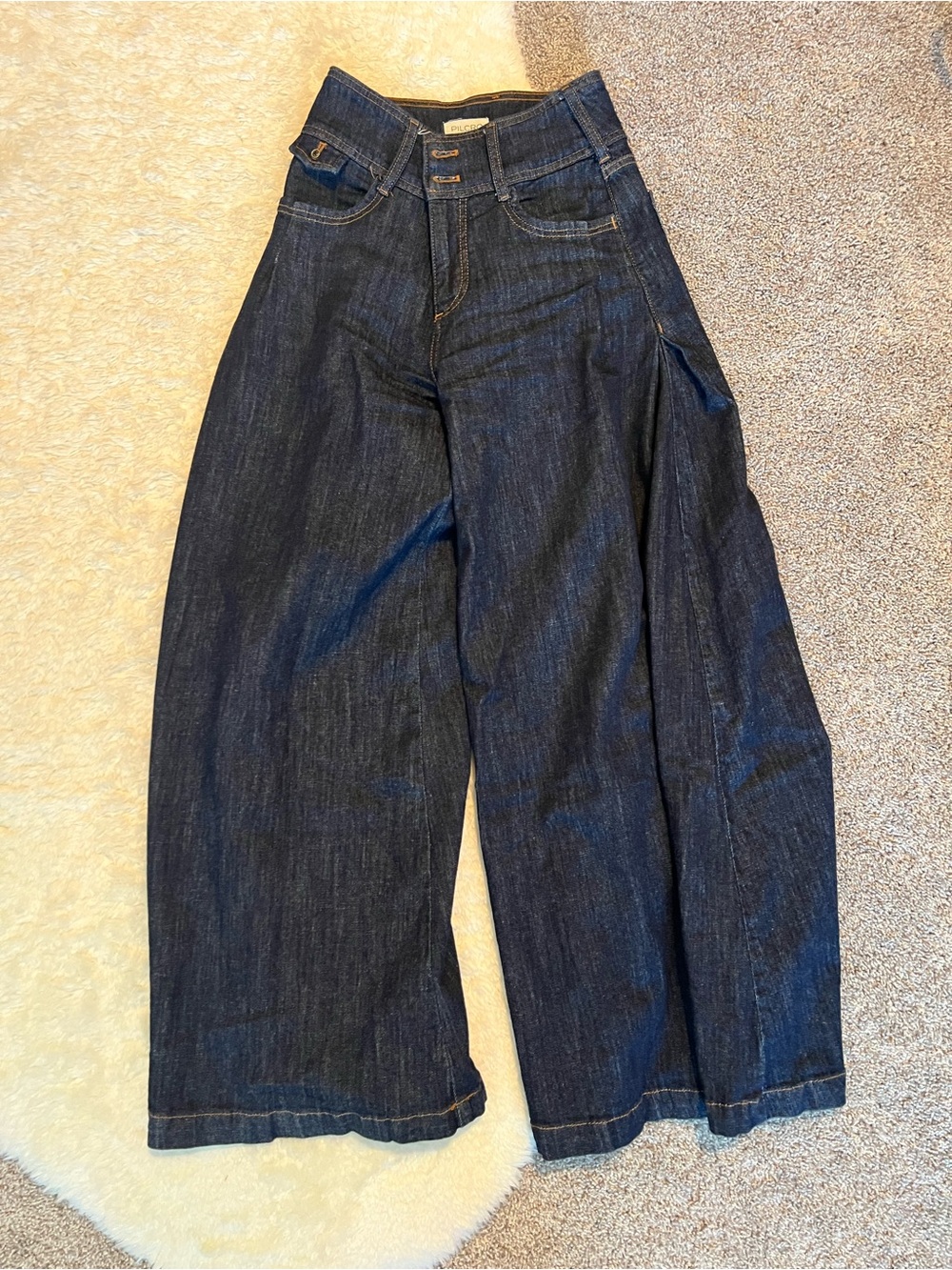 NWOT Wide-Leg Dark Indigo Women’s Jeans - Black - Picture 7 of 8